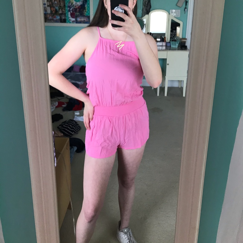 Hot pink forever 21 romper